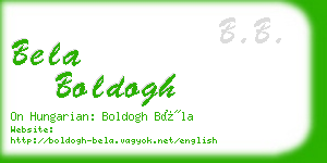 bela boldogh business card